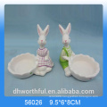 Cutely rabbit designe ceramic candle holder